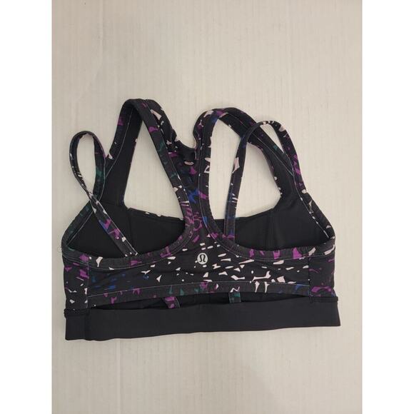 Lululemon Sport BRA Womens Sz 4 Strappy Racer Back Multicolor - Picture 4 of 7
